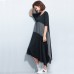 Women Clothing Fashion Striped Summer Long Shirt Dresses