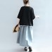 light blue summer linen skirts loose a line skirts button maxi skirts